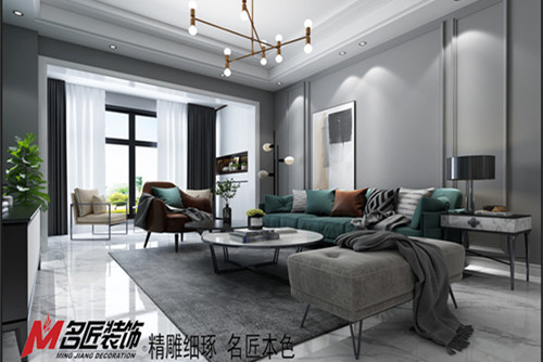梧州市碧水閣小區(qū)現(xiàn)代簡約風(fēng)格三居室裝修案例